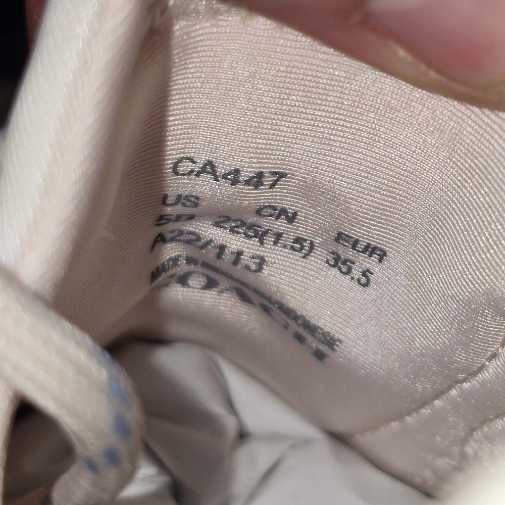 NWB Coach C270 Tech Runner signature canvas chambray‎ blue/cream size 5 EU  35.5 - Picture 5 of 10